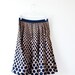 Polka Dot Flirty skirt// courderoy polka dot full skirt// abstract polka dot print skirt// size medium