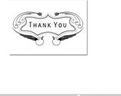 DIY Art Deco Frame Thank You Card Printable - Black- In the Details -