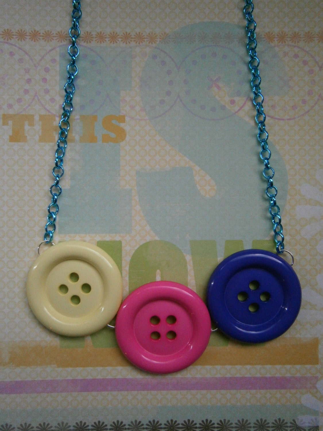 Colourful Button Necklace