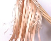 NEW 125 Wedding Wands: 4 Thin Ribbon Strands (2 Satin 2 Sheer)