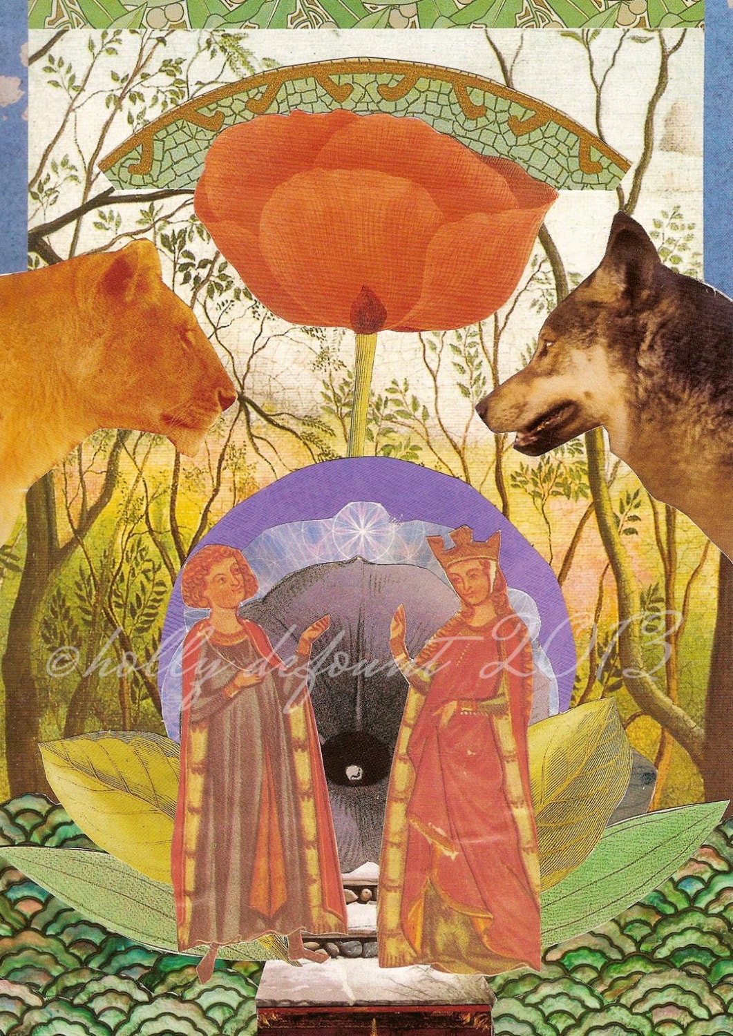 The Lovers Sibylline Tarot Art Giclée Print 5 x 7" Matted