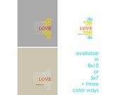 Do What You Love Subway Art Print . 8x10 A4 . 5x7 // Gift . Creative Crafter Artist // Bright Colorful Turquoise Yellow Red Lime Green