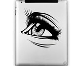 iPad - Gaze (Laptop Decal Removable Vinyl Laptop Sticker Computer Decal PC Apple Macbook Mac Geekery Wall Sticker Moustache)