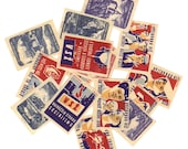 SALE 15 Vintage Matchbox Labels - Set 32