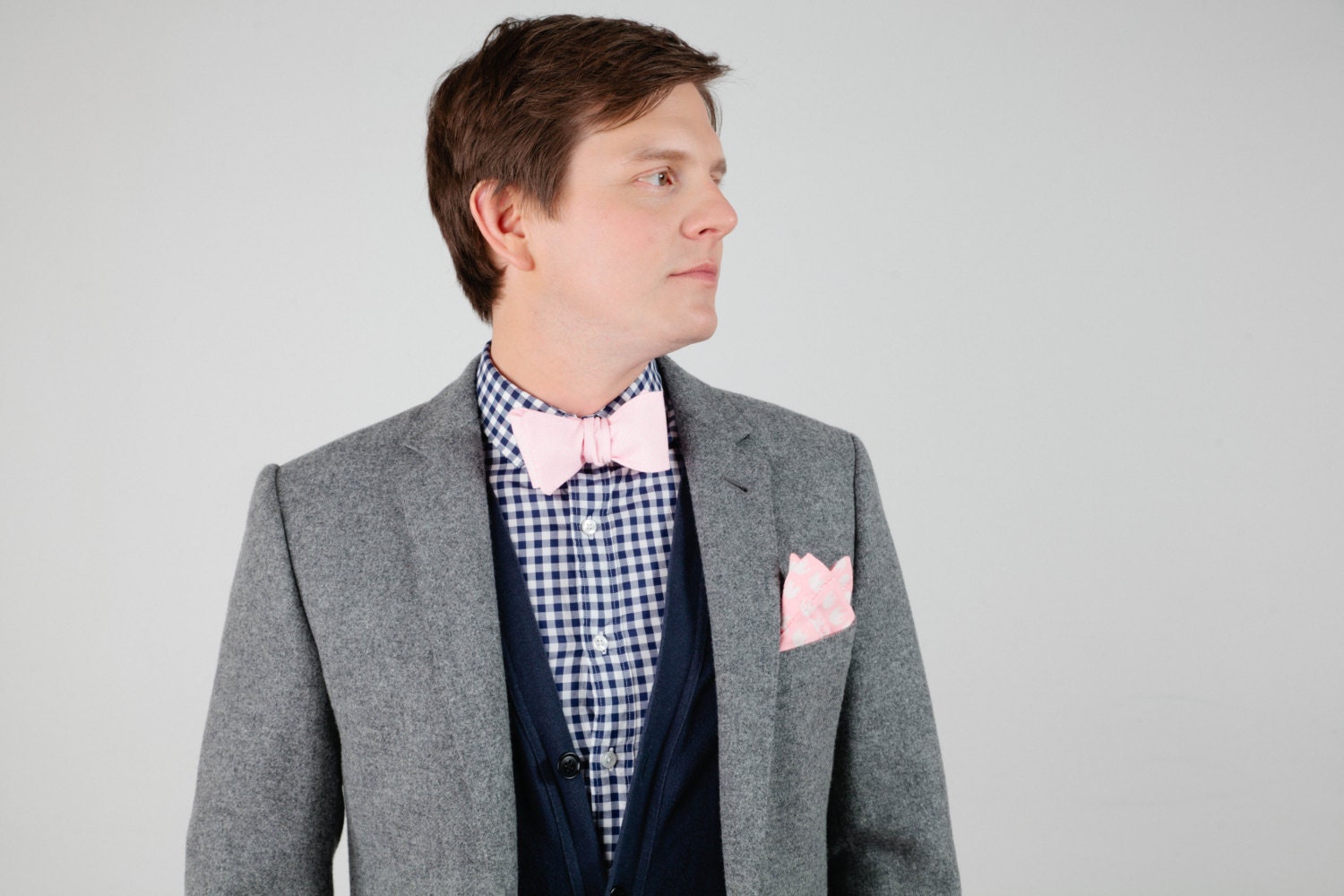 Bow Tie/Bowtie Pink & White Polka Dot