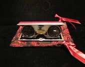 Vintage Opera Glasses Pocket Binoculars Folding Glasses 1950's Binoculars Butterfly Glasses Theater Glasses