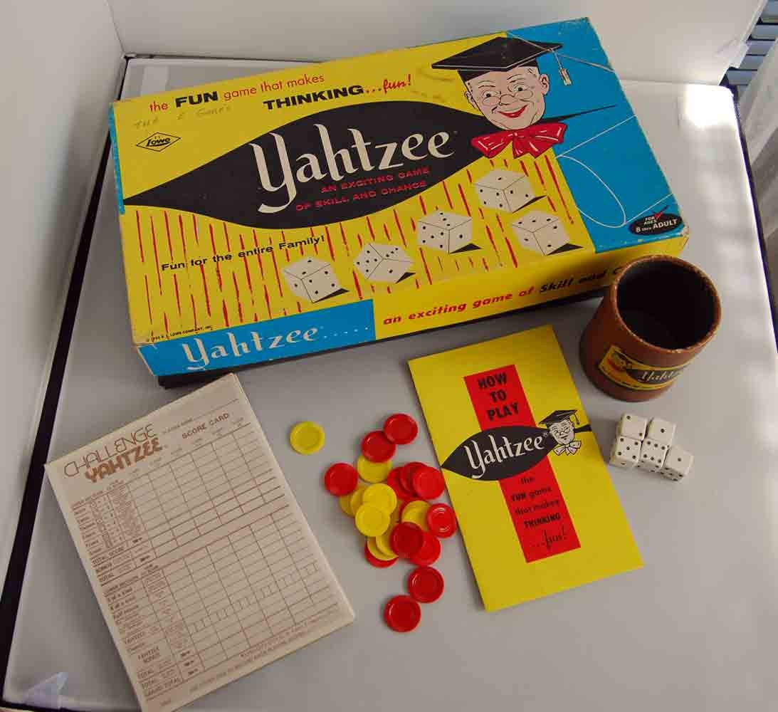 Yahtzee 1960s Dice Board Game