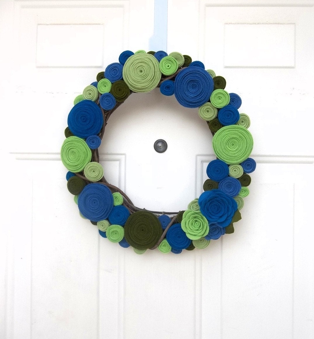 handmade rosette wreath - pick your colors