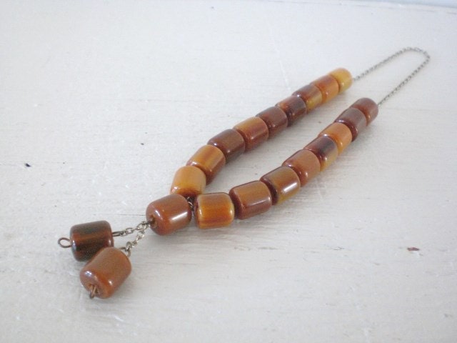 Vintage Prayer Beads Rosary Worry Beads Brown
