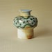 Vintage Fat Lava East German Pottery Dots and Waves Vase by VEB Haldensleben