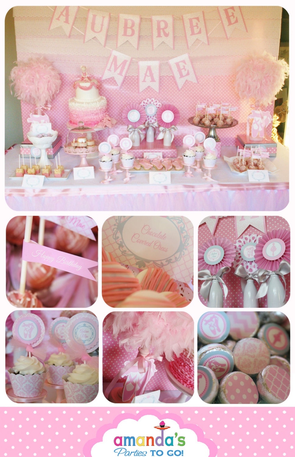 Ballerina Party Printable - Ballet Party - Dance - Girl Birthday -Huge Party Set by Amanda's Parties TO GO