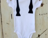 Baby Boy Funny Onesie - Baby Boy Bow Tie Onesie - Photo Prop - Infant Onesie - Untied Bow Tie