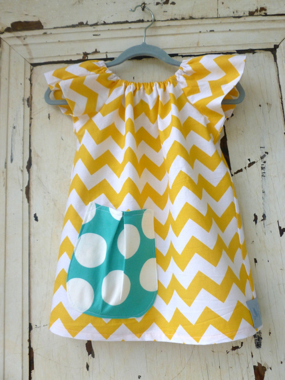 Girls Chevron Dress - Spring Dress -  Childrens Clothing