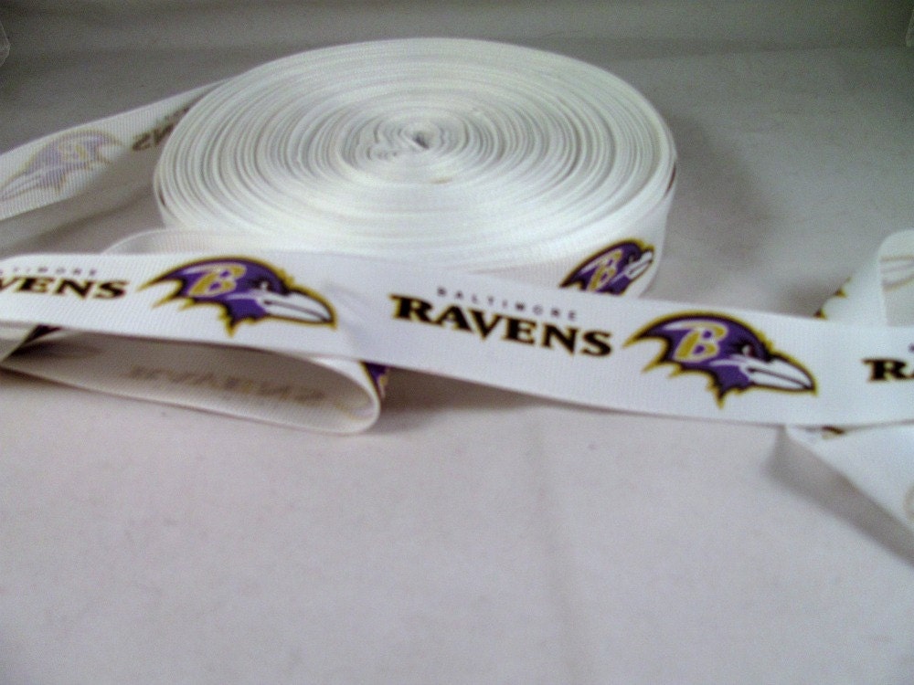Baltimore Ravens 1 yard 7/8"  Grosgrain Ribbon
