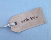 Custom Stamped Vintage Style Tea Dyed Gift Tag