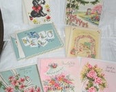 Vintage Greeting Cards - Lot of 8 1950's Cards
