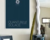 James Bond inspired Spy Film Print - 13x19 Minimalist Quantum of Solace Movie Poster