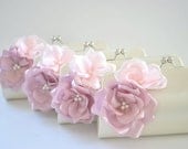 Set of 6  Bridesmaid clutches / Wedding clutches - Medium sized clutch Ivory, Dusty rose, Pale pink - CUSTOM COLOR