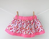 Flirt Skirt with Pink and Blue Balloons   Sarah Jane fabrics   Party Skirt  Ready to Ship:  Size 3