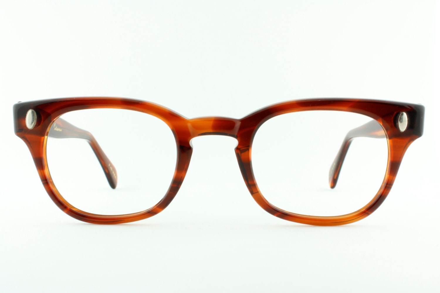Vintage 60's deadstock Colissimo amber tortoiseshell eyeglasses Lane Pryce Mad Men - FREE DOMESTIC SHIPPING
