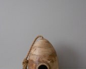 rustic hanging wood bird feeder // bird house