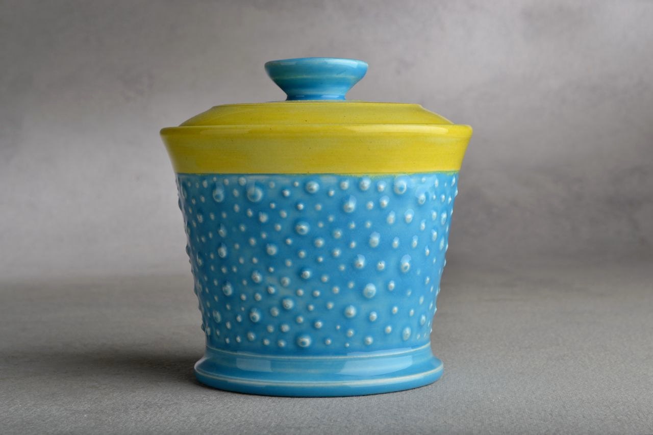 French Butter Crock Ready To Ship Dottie Butter Crock by Symmetrical Pottery