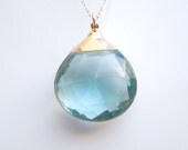 Hydro Quartz Necklace in Clear Blue