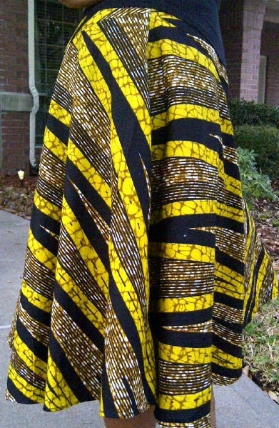 African Print Flared Skirt