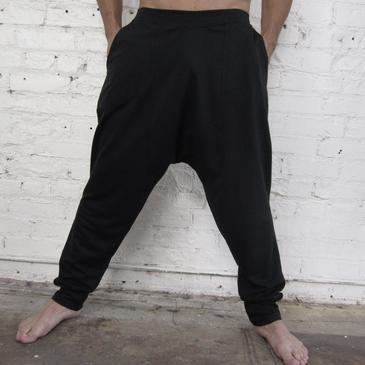 ROJAS drop crotch pants - Black