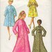 1970s Women's Plus Size Robe in 2 Lengths Vintage Sewing Pattern Simplicity 9074 bust 42"
