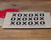 Love Card Set of 10 - XOXO Black and Red Kraft Greeting Cards