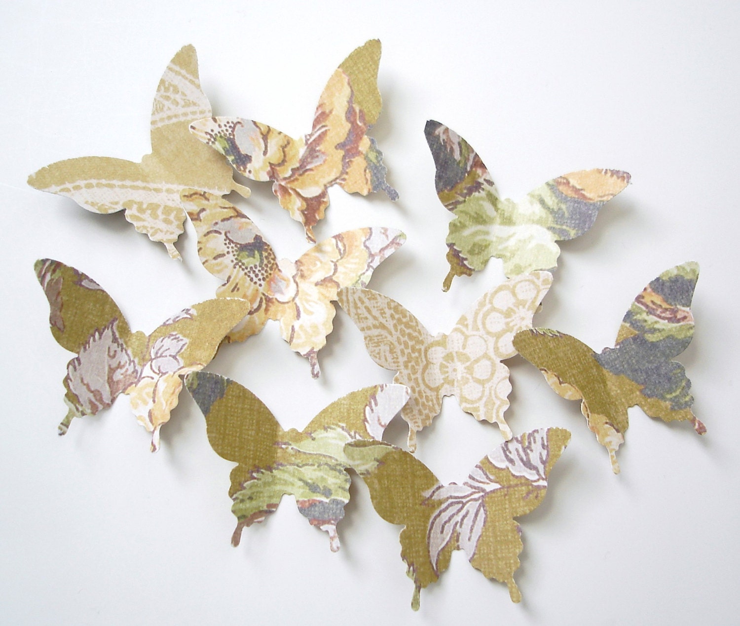 50 Elegant Floral Butterfly die cut punch scrapbook embellishments - No332