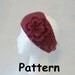 Instant Download for PDF Crochet PATTERN: Simple Tunisian Crocheted Headband with 6-Petal Flower