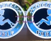 Mirror Laser Cut  Acrylic Disc Sexy Afro Pinup Girl Earrings - NATURALLY CURLY