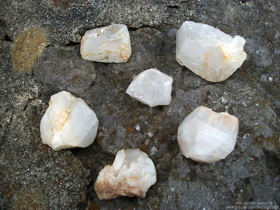 Six Chunks of Natural Raw Quartz