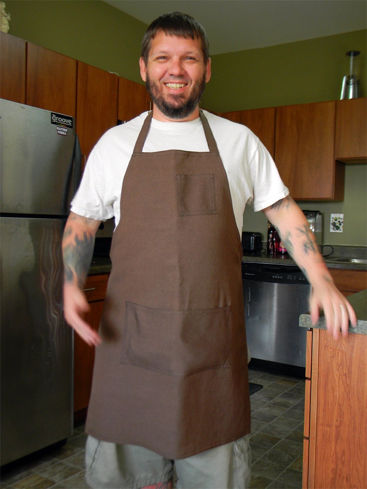 Chocolate Brown Butcher Apron for Men or Women