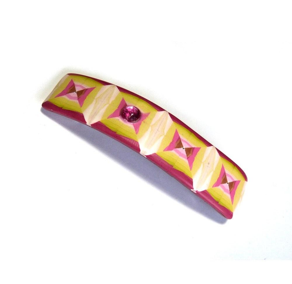 Polymer Clay Hair Barrette French Clip Polymer Clay By Chifonie