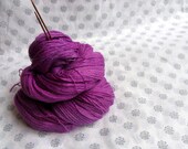 Hand Dyed BFL & Silk Laceweight Yarn 100g - Pink Berry Burst