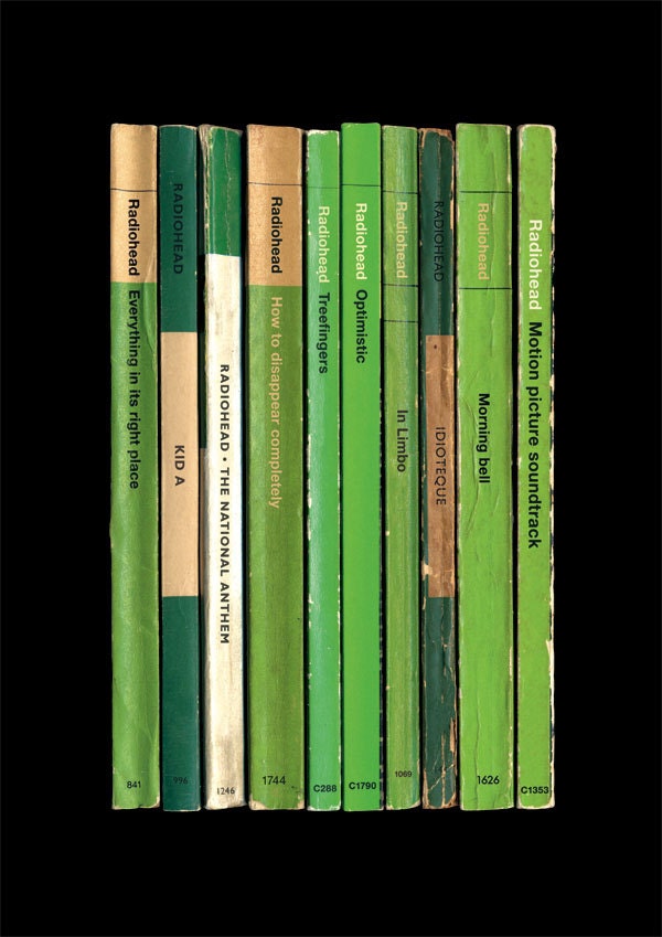 Radiohead 'Kid A' Album As Books Poster Print