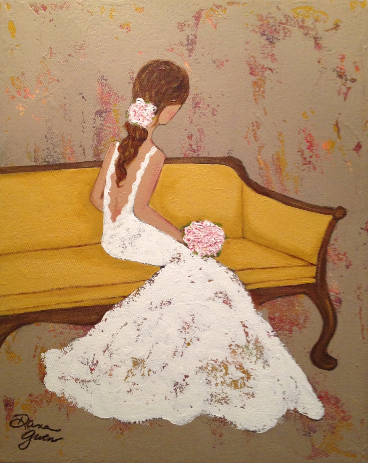 Waiting in the Bride Room painting