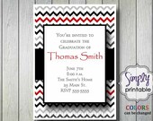Chevron Graduation Invite Il_170x135