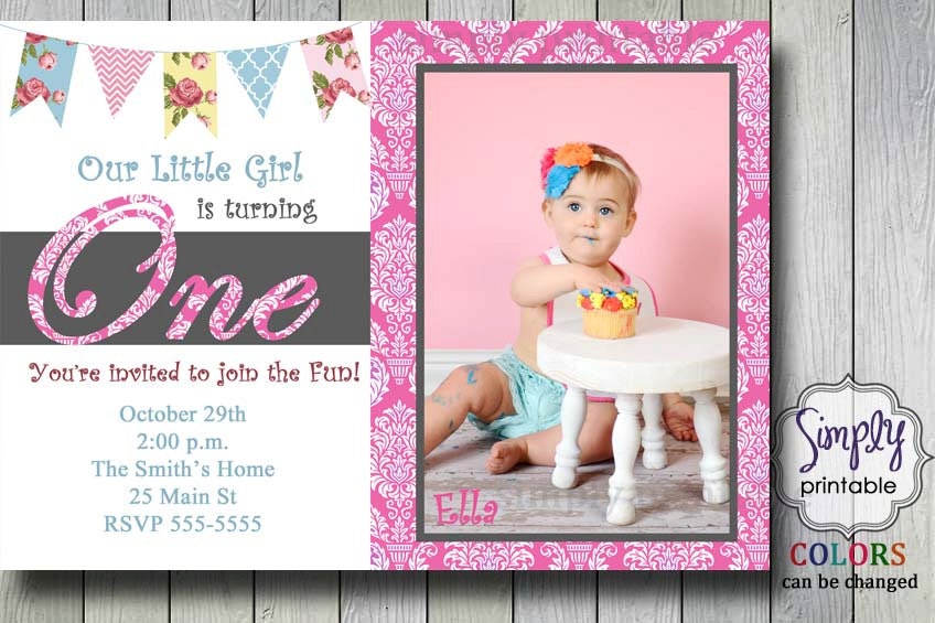 1st Birthday Party Damask Il_570xn