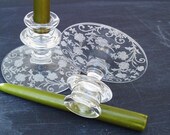 Fostoria Crystal Vintage Candle Holders Glass Candlesticks Crystal Tableware Buttercup