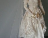 BJD wedding gown vintage style