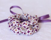 Plum Dots ORGANIC FABRIC Teething Necklace, Breastfeeding Nursing Necklace, Babywearing/Fabric Necklace, Baby Teether