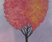 Foliage, Original ACEO, Artist Trading Card, ATC. acrylic paint.