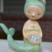 Mermaid 1 Paperclay Folk Art Doll