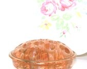 Vintage Flower Frog Pink Depression Glass 1930s