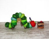 The Very Hungry Caterpillar with Chocolate Cake- Clay Birthday Cake Topper