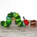 The Very Hungry Caterpillar with Chocolate Cake- Clay Birthday Cake Topper